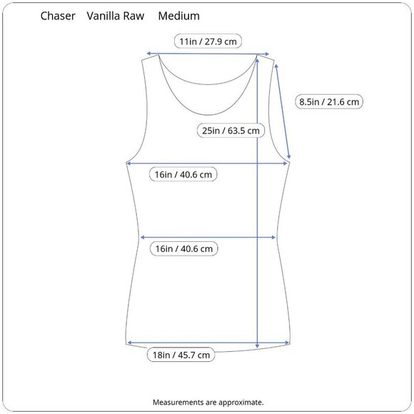 Chaser Sleeveless Tank Top Keyhole Back Vent Raw Hem Gauze Vanilla Ivory Medium - Picture 15 of 16